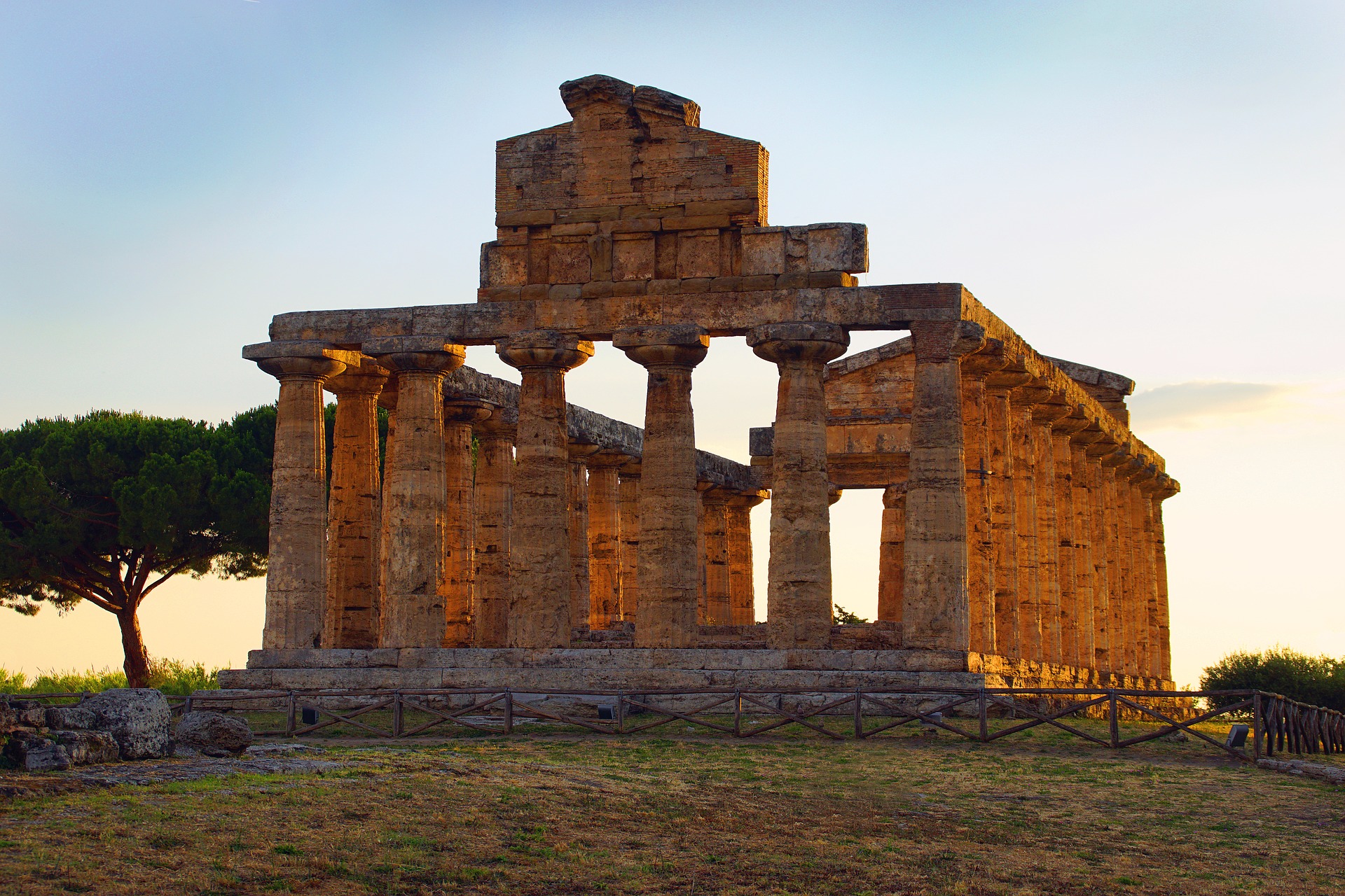 Mozzarella cheese and Greek Temples in Paestum